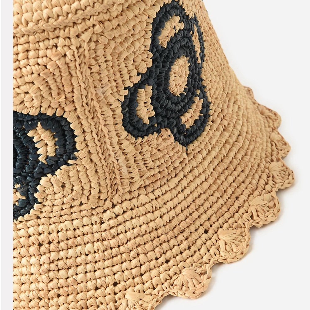 Beige Raffia Flower Hat - Picture 3 of 6